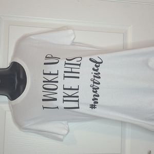 White Bridal T Shirt Size Large #married